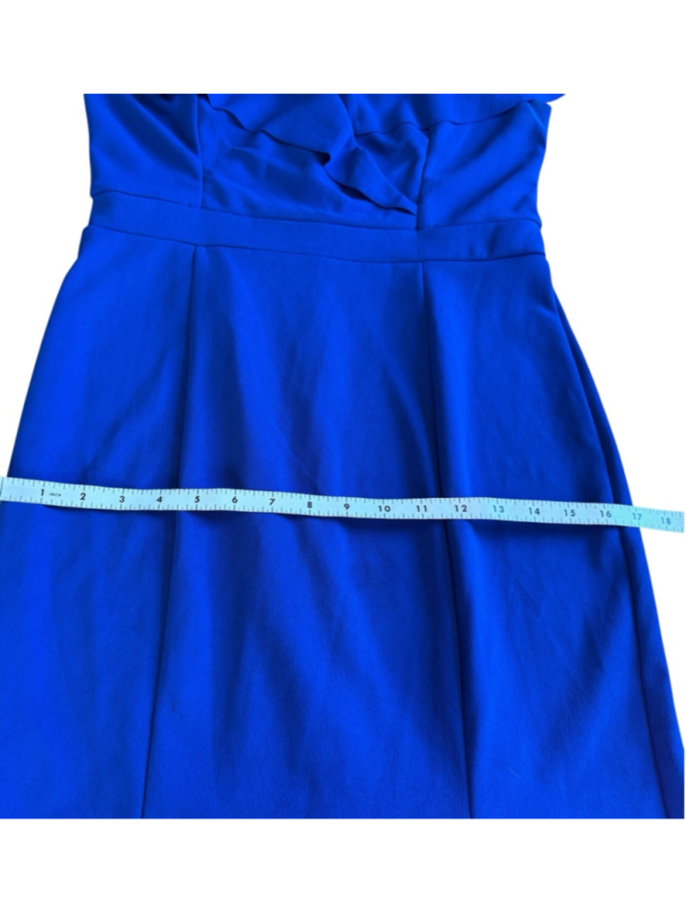 Alexa B Nites Royal Blue Off-Shoulder Midi Dress Size 8 - Picture 10 of 13